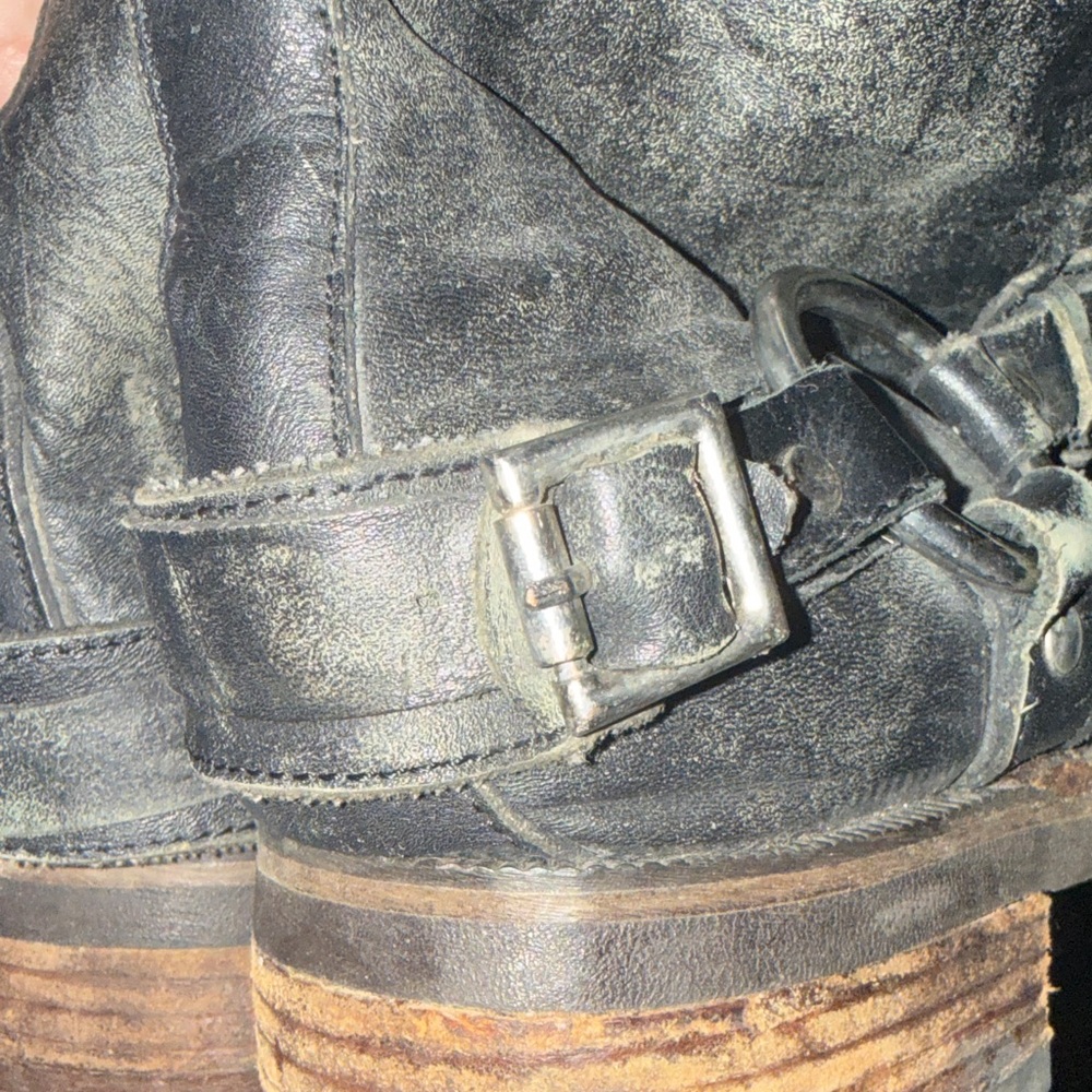 Y2K Leather MOTO Boots with Harness - Picture 7 of 7
